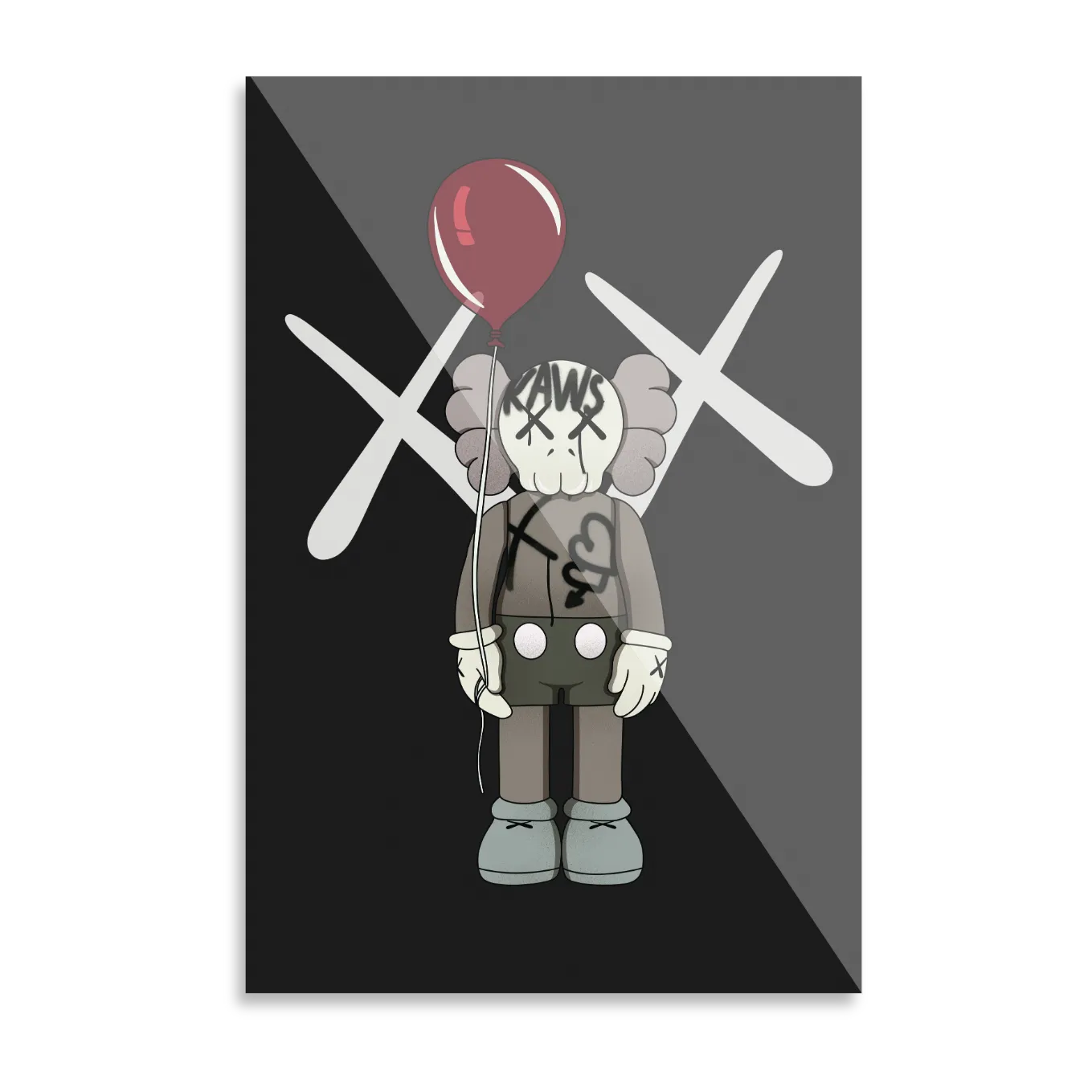 KAWS with red balloon