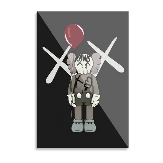 KAWS med rød ballon