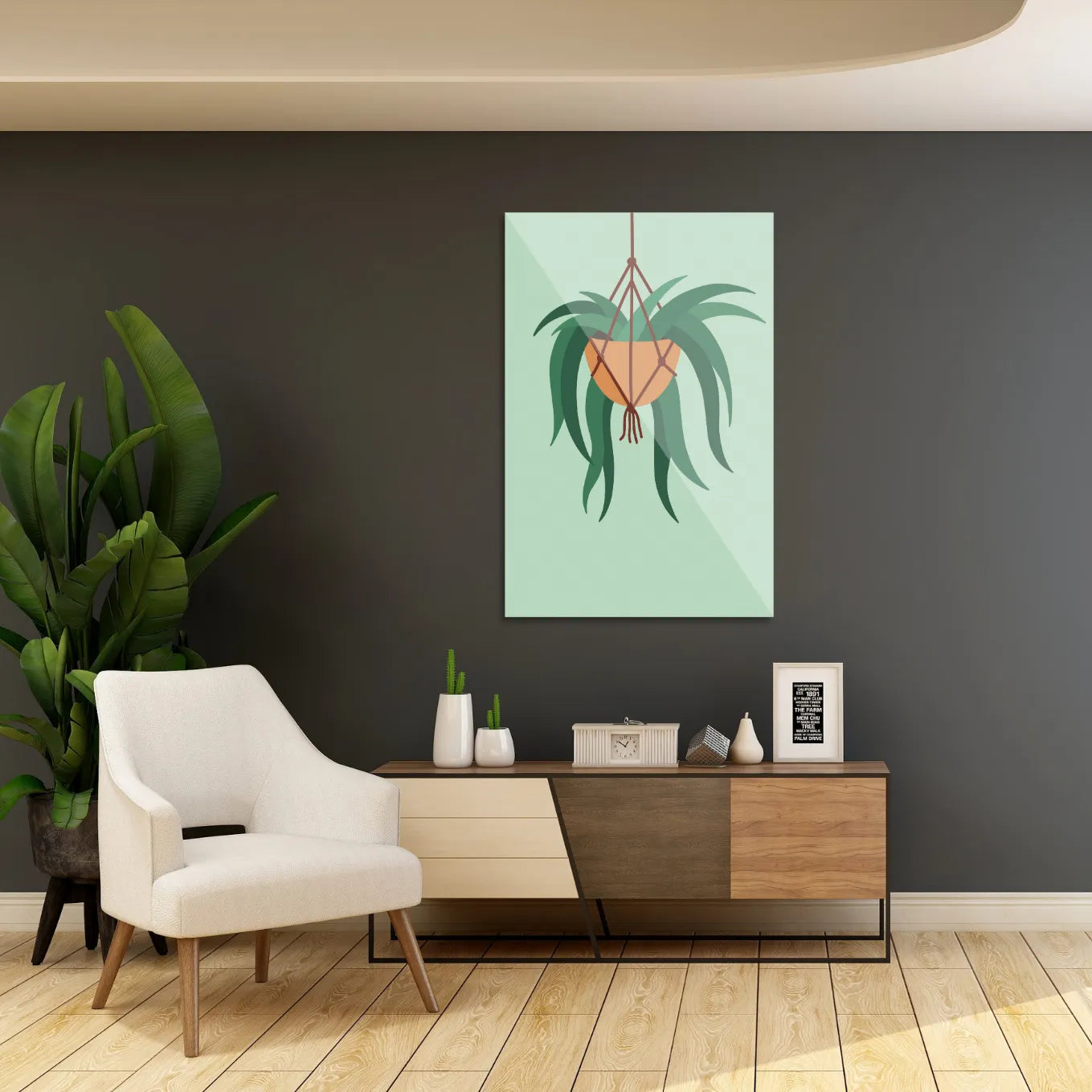 Hanging plant in pot