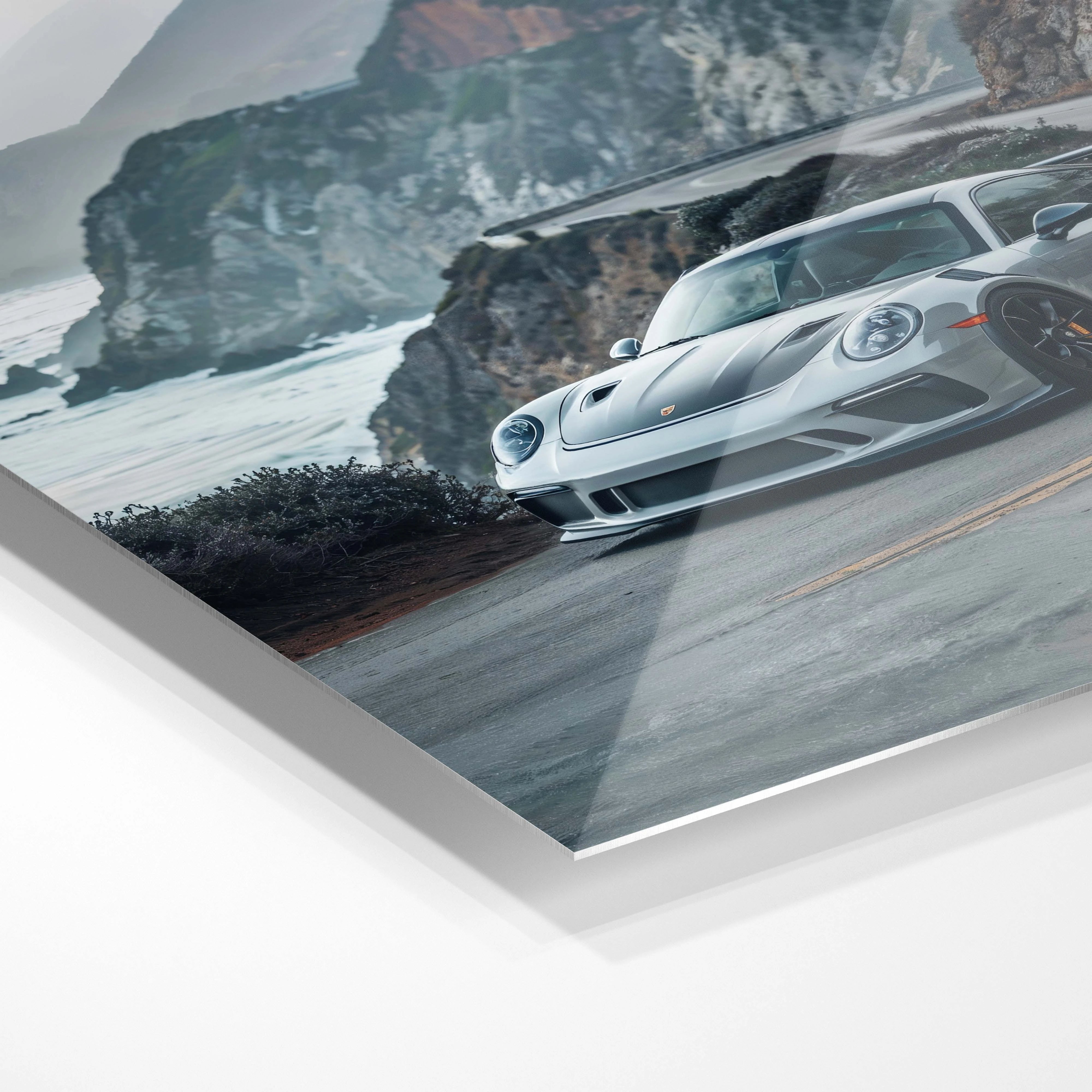 Porsche on the coastal road