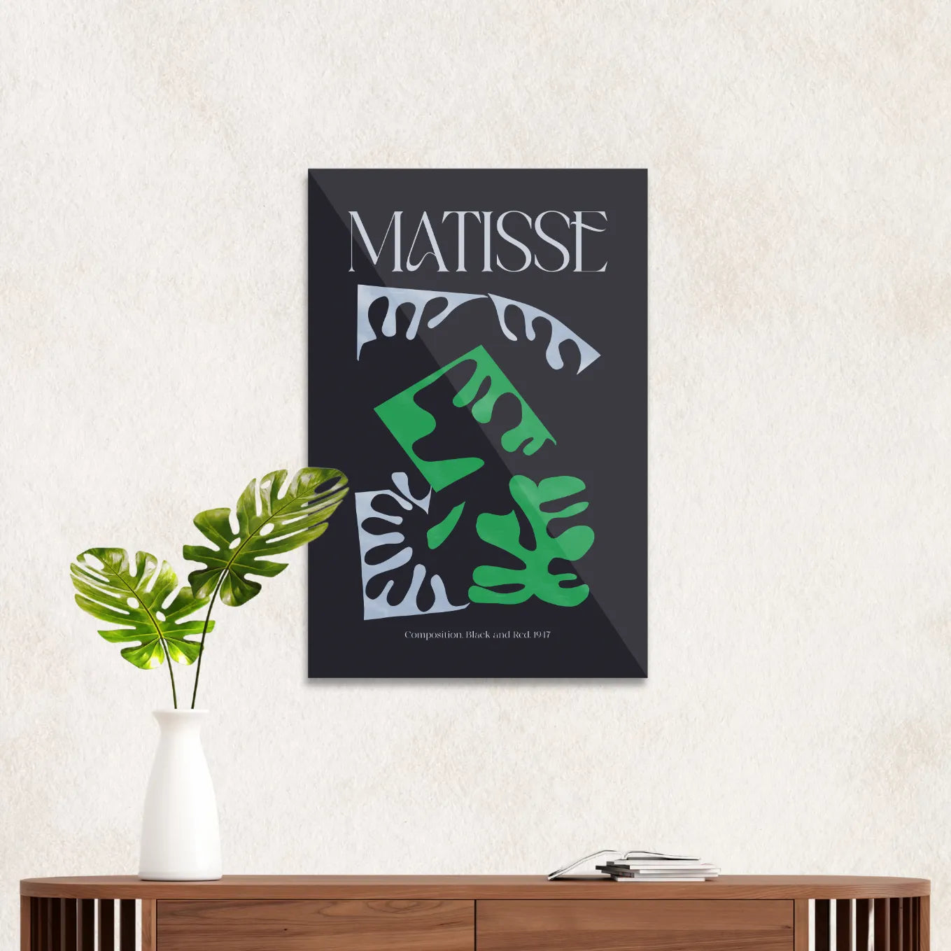 Matisse Composition, Black and red. 1947