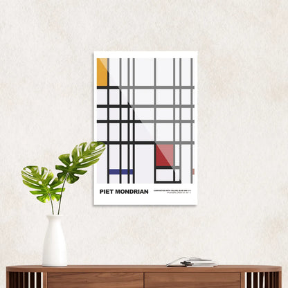 Piet Mondrian Composition with red, blue, and yellow #3