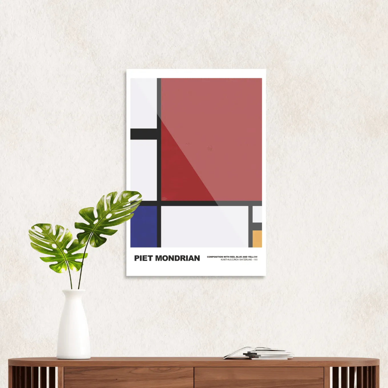 Piet Mondrian Composition with red, blue, and yellow #1