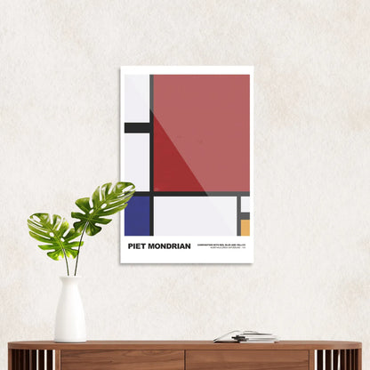 Piet Mondrian Composition with red, blue, and yellow #1