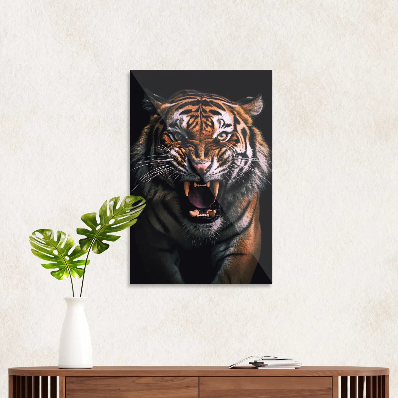 Roaring tiger