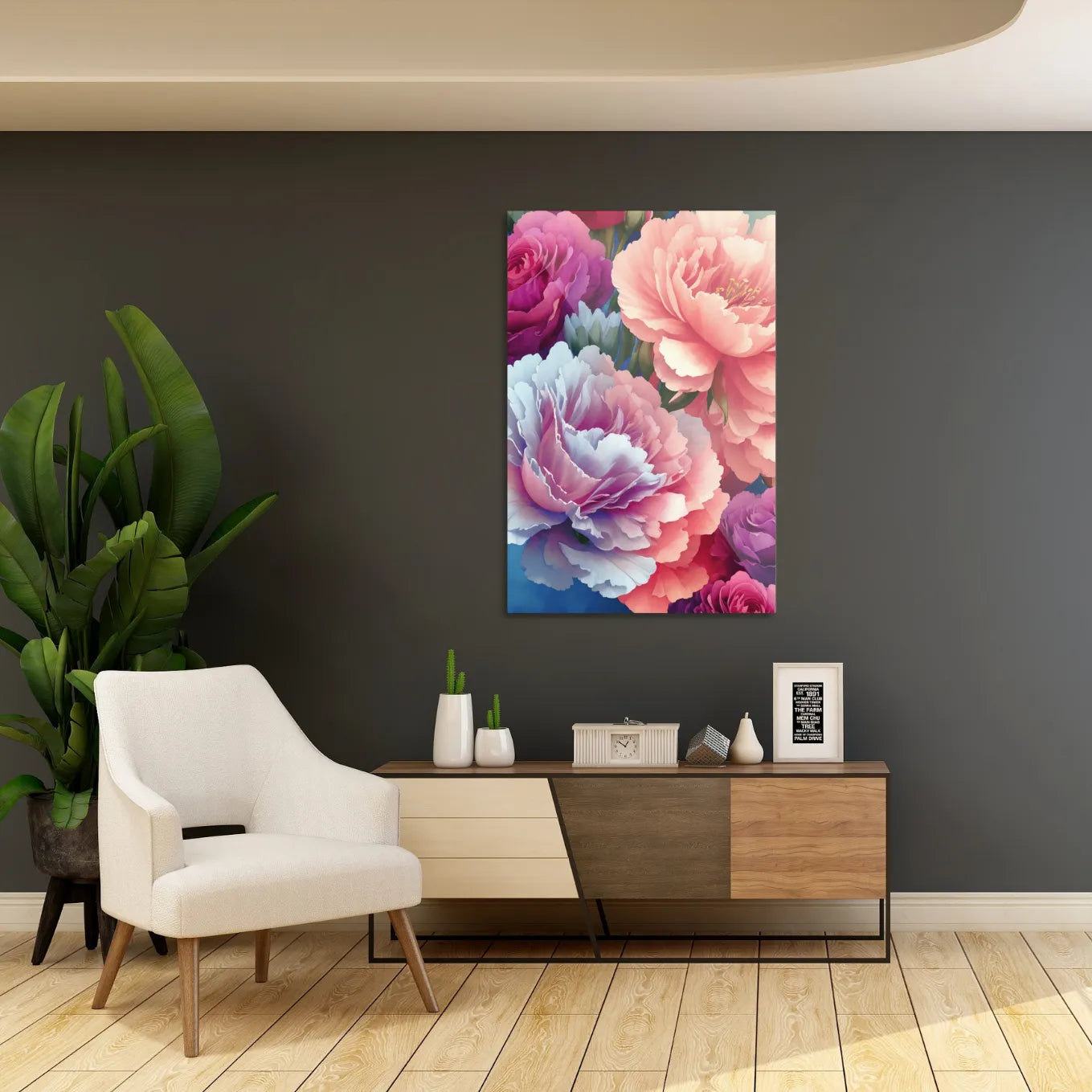 Colorful peonies
