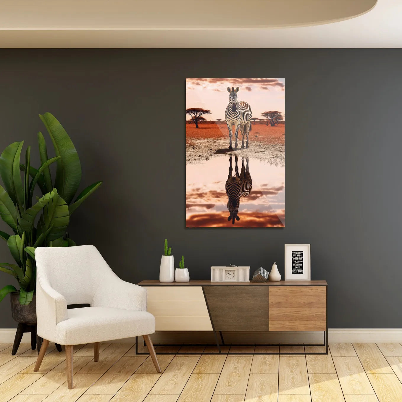 Zebra on the savannah