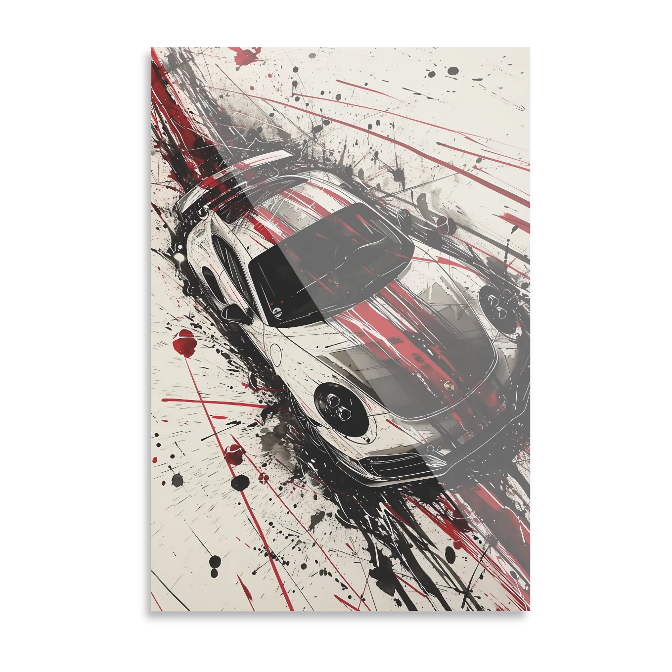 Porsche med røde striber 1