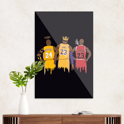 Kobe Bryant, LeBron James & Michael Jordan