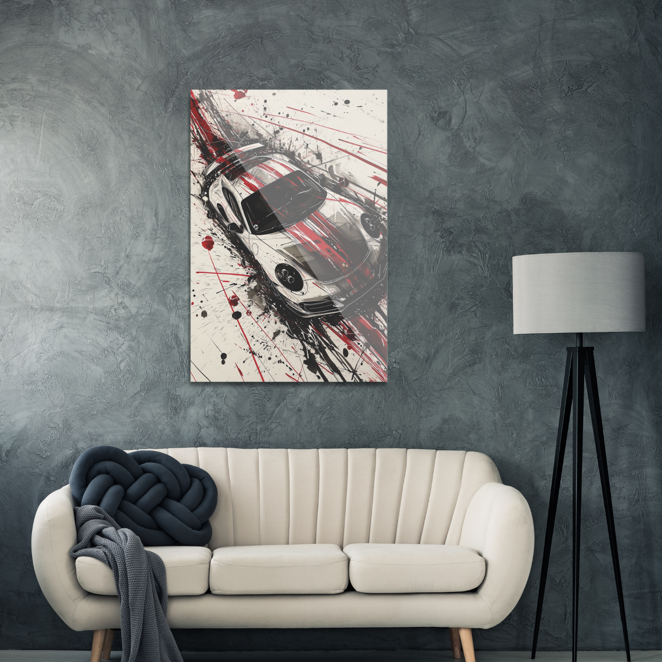 Porsche med røde striber 1