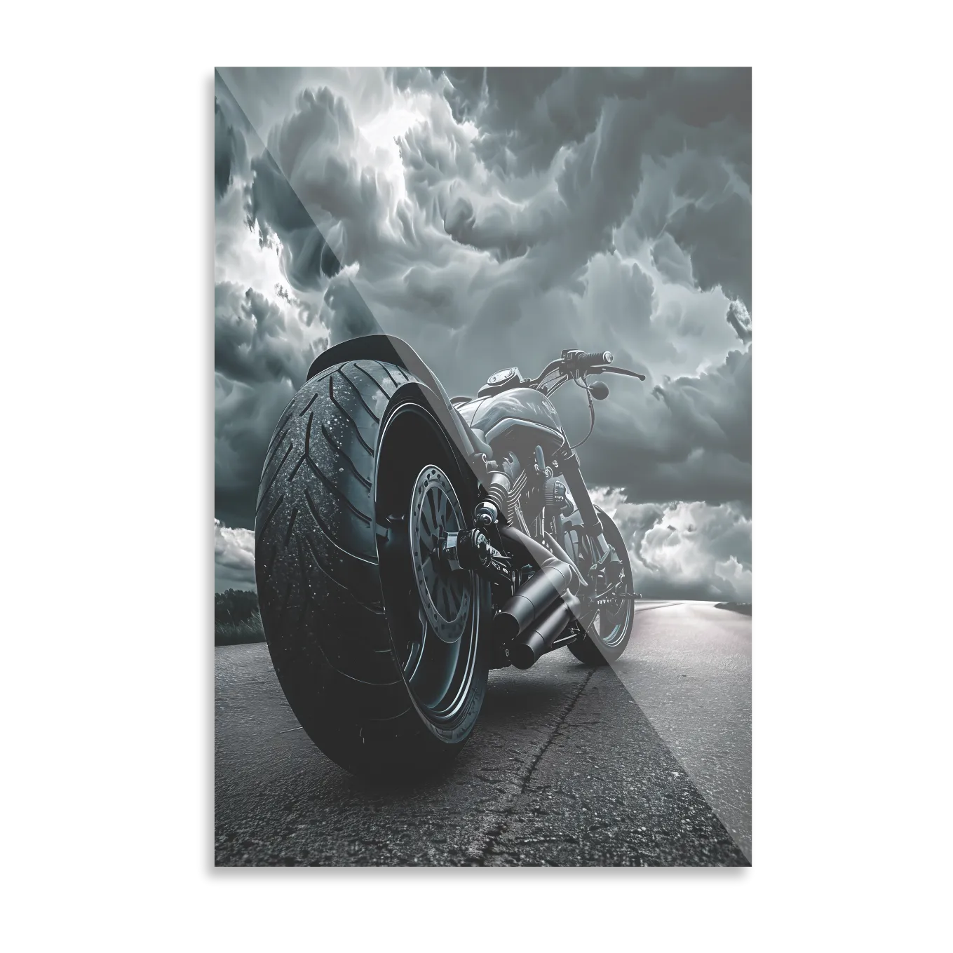 Motorcykel i skyvejr