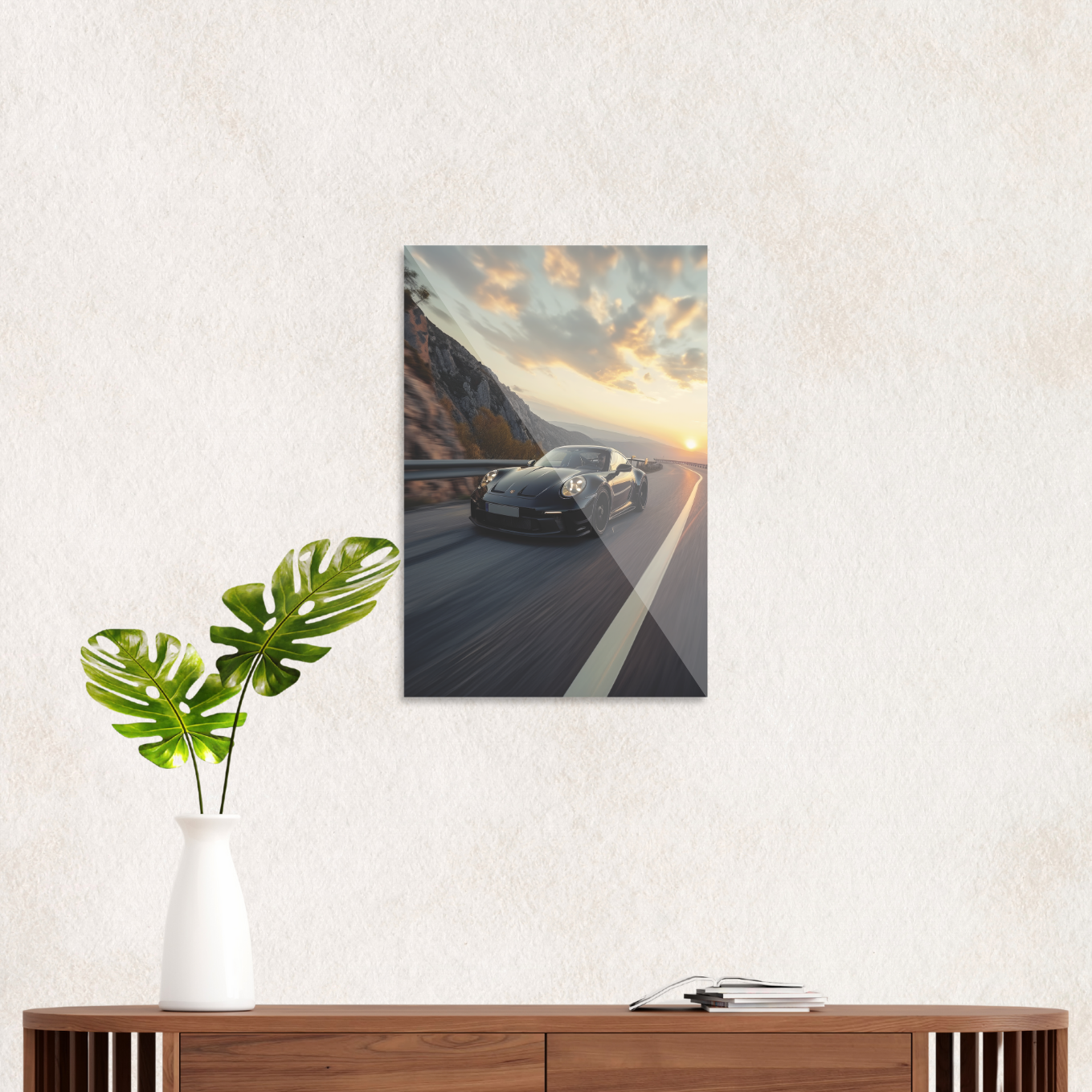 Porsche on the open road