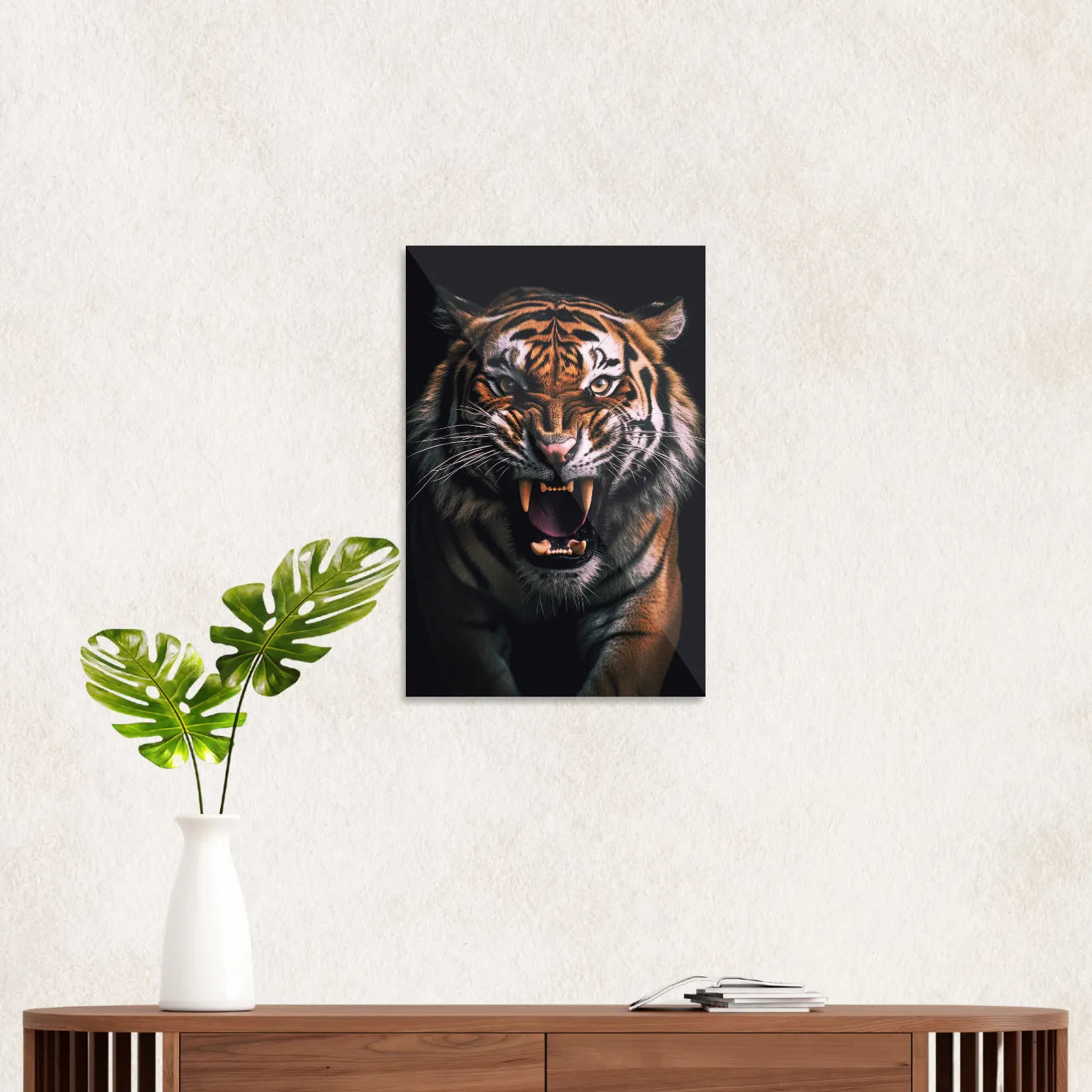 Roaring tiger