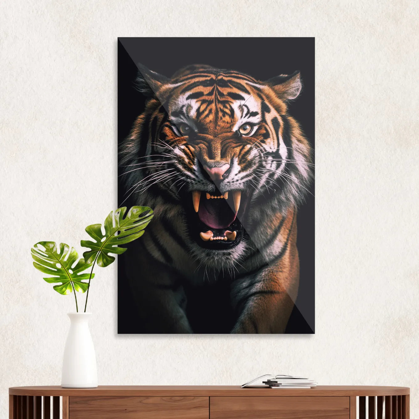 Roaring tiger