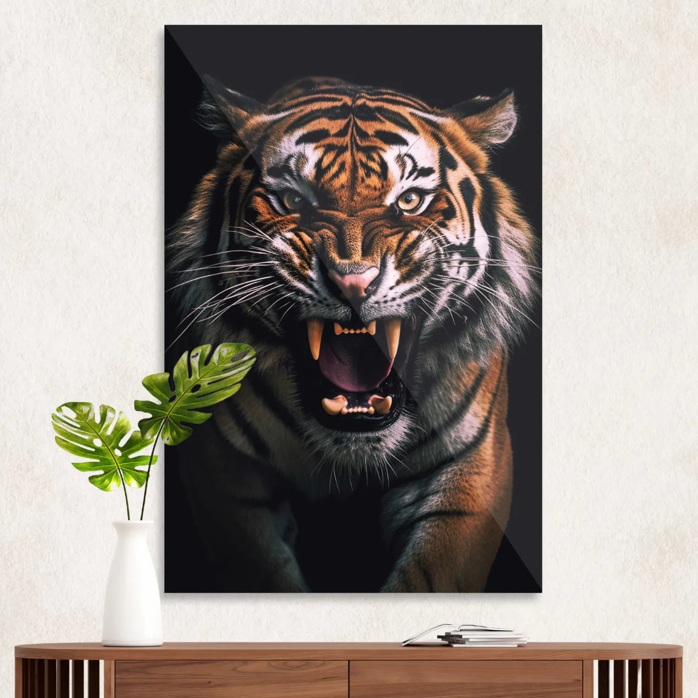 Roaring tiger