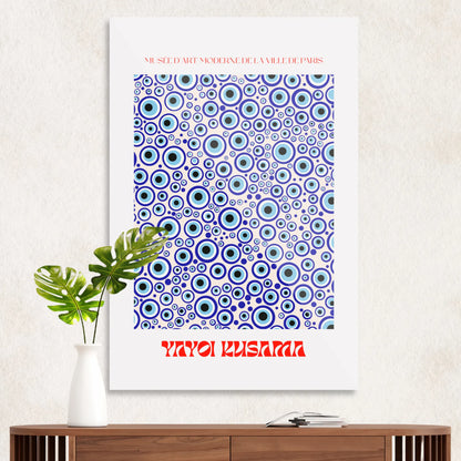 Yayoi Kusama blue circles