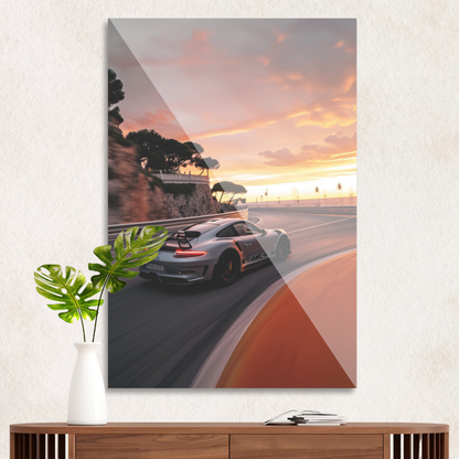 Porsche GT3 RS i solnedgang