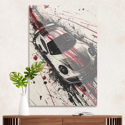 Porsche med røde striber 1