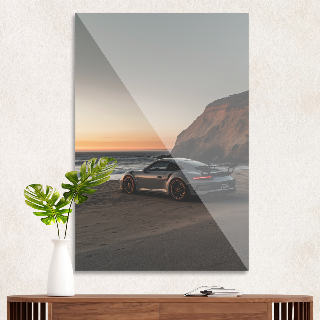 Porsche på stranden