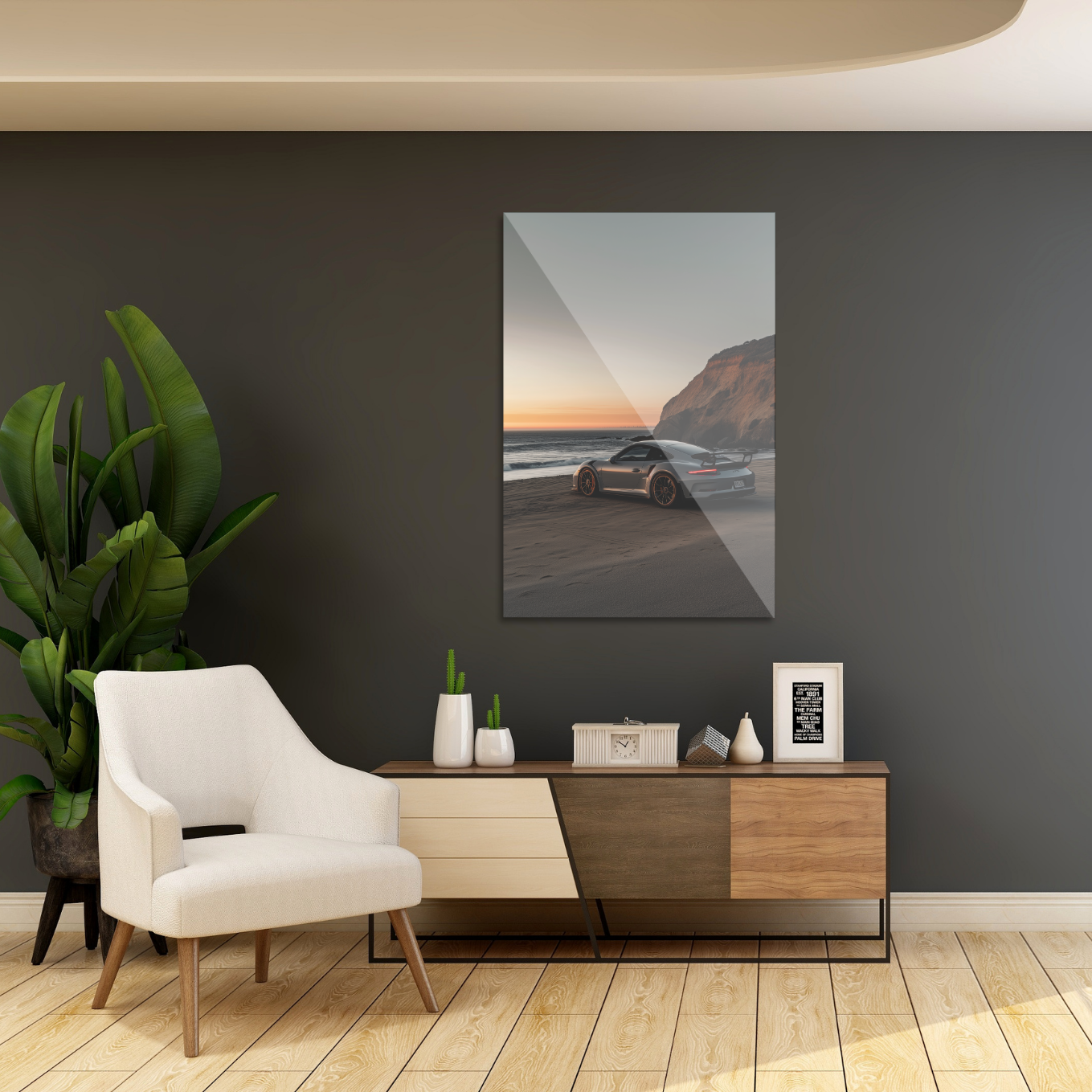 Porsche på stranden