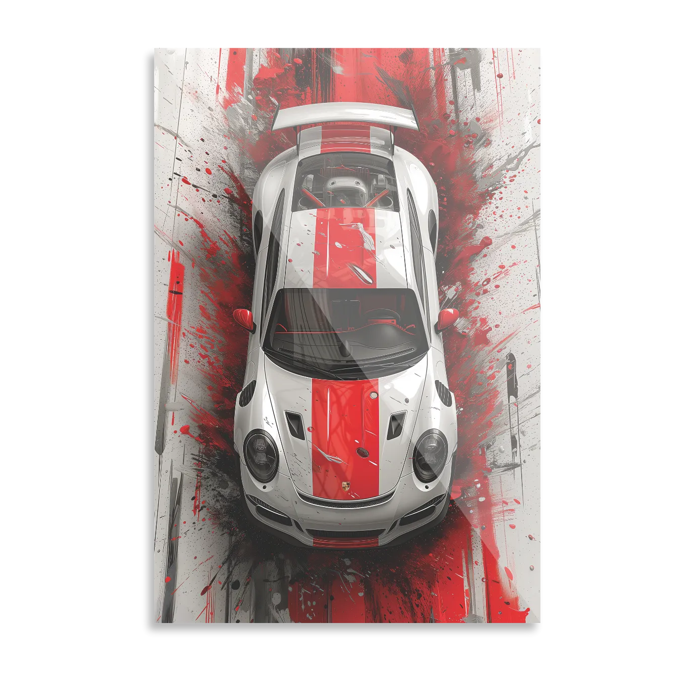 Porsche med røde striber