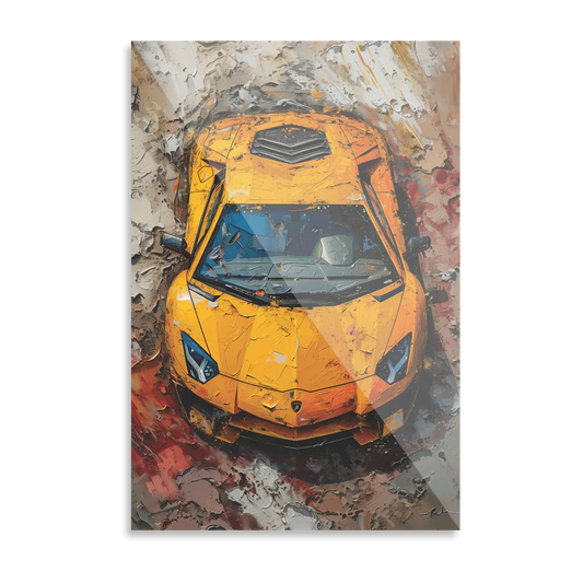 Gul Lamborghini i mudder