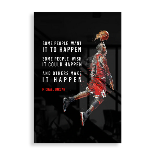 Michael Jordan Quote - Motivation plakat 