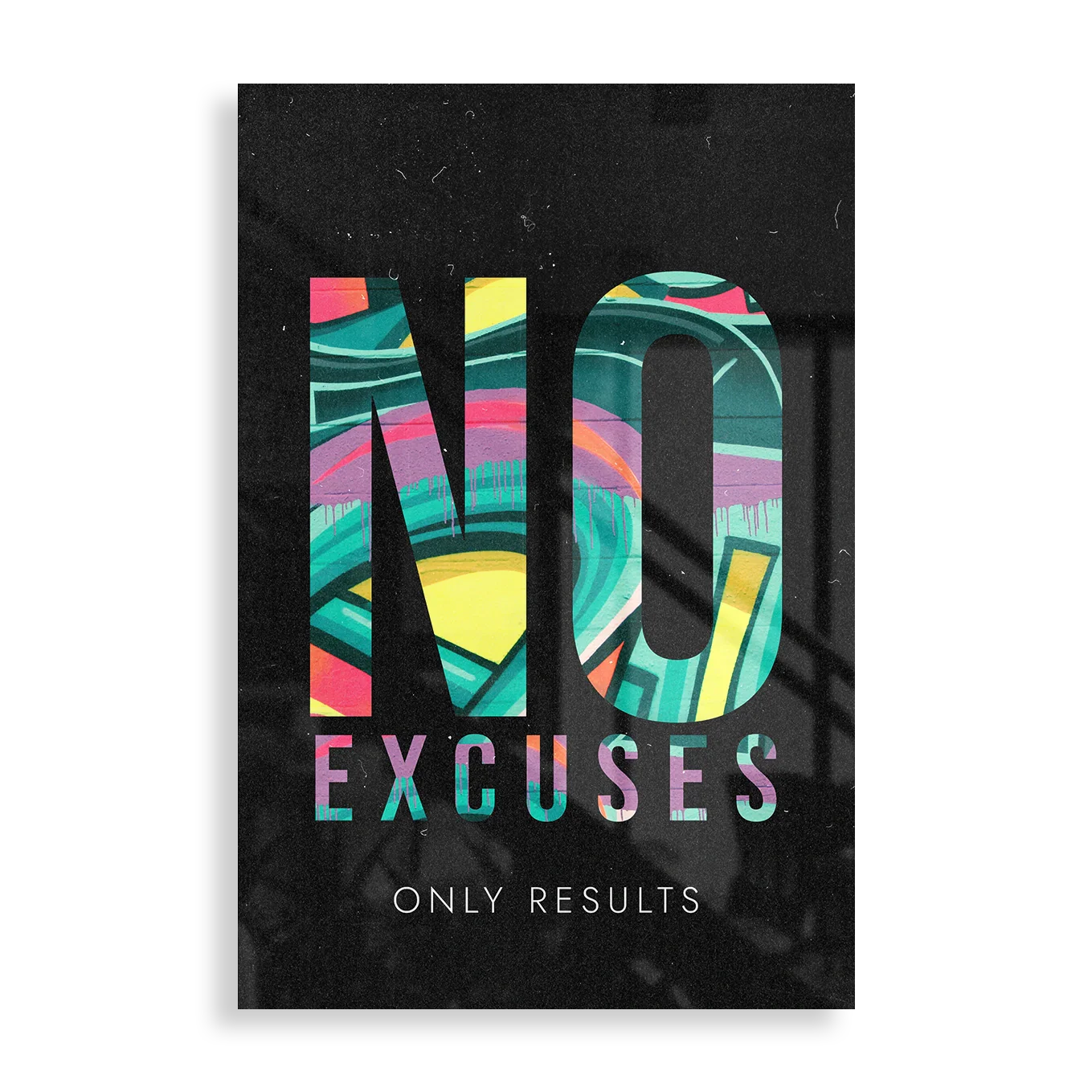No Excuses - Motivation plakat