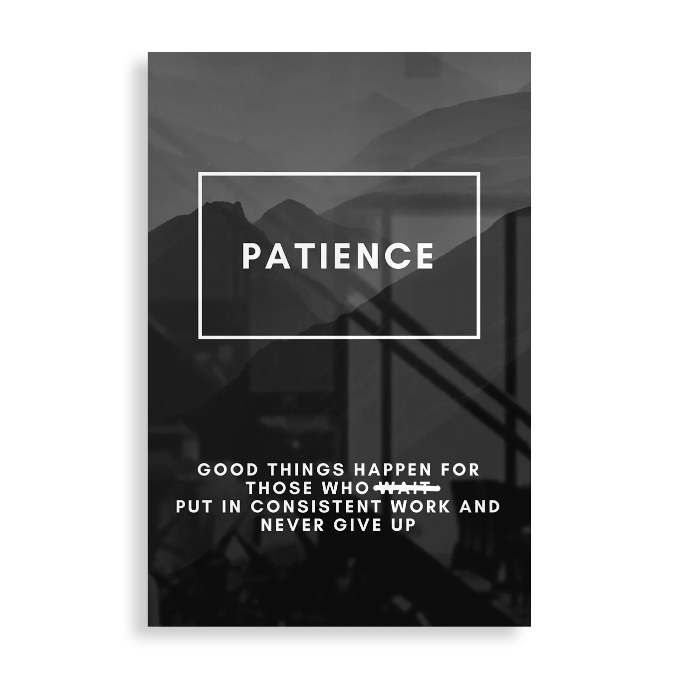 Patience - Motivation plakat
