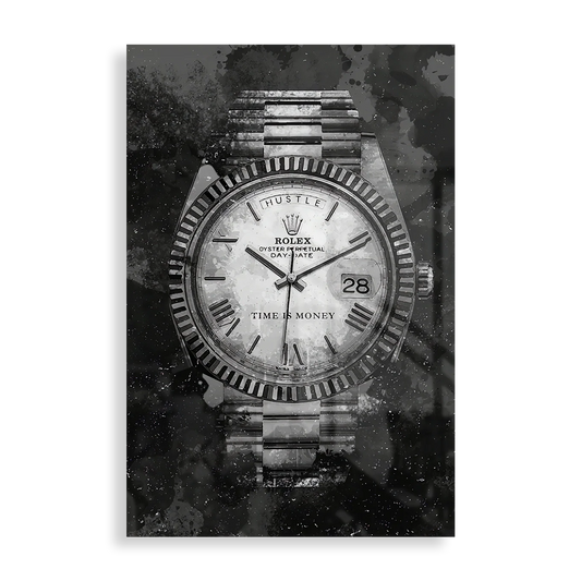 Time is money plakat i metal