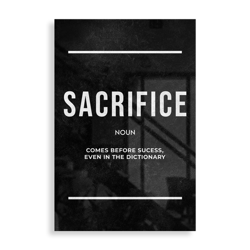 Sacrifice - Motivation plakat