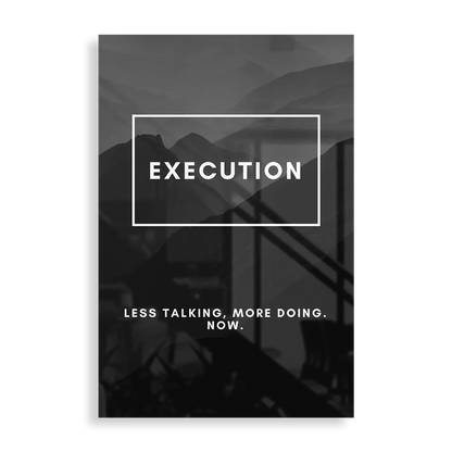 Execution plakat i metal