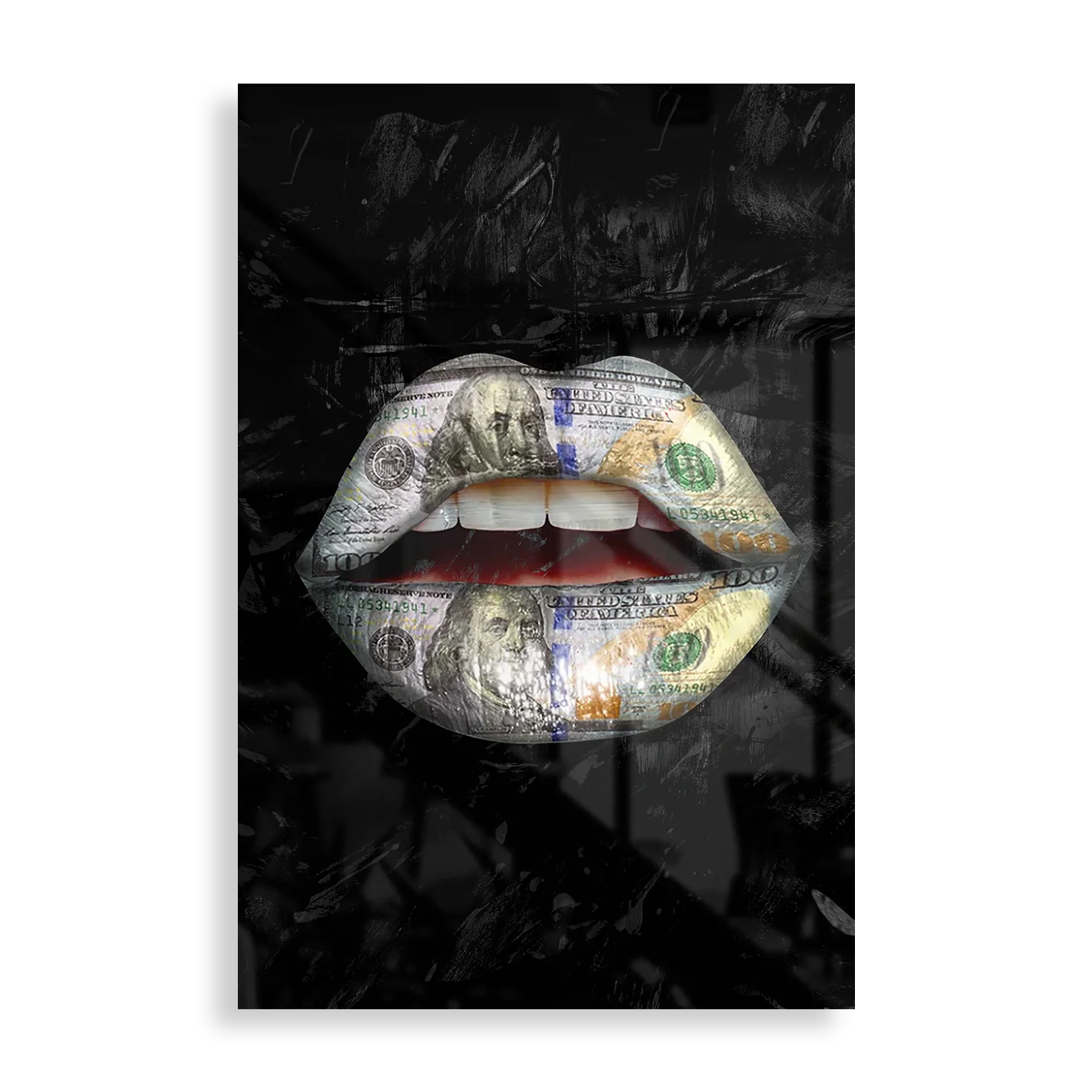 Dollar Lips plakat i metal