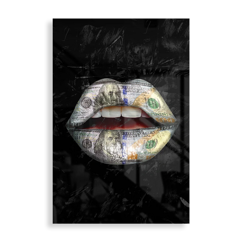 Dollar Lips plakat i metal