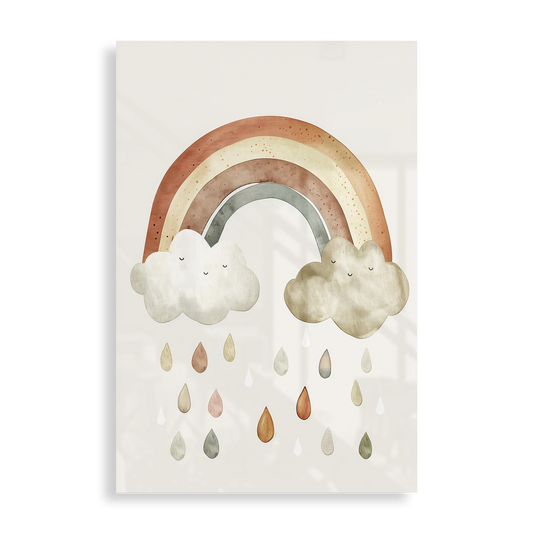 Regnbue i regnvejr 30x45 cm