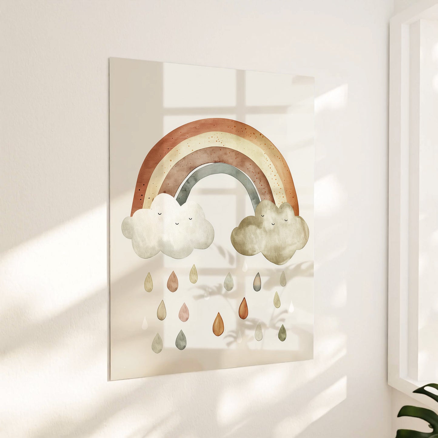 Regnbue i regnvejr 30x45 cm