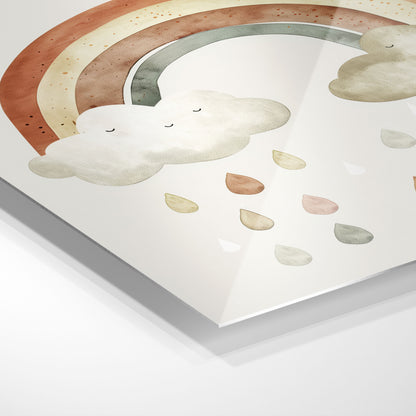 Regnbue i regnvejr 30x45 cm